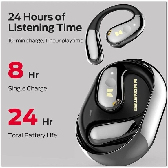 Monster Open Ear AC360 Bluetooth Headset Listen Music Anywhere Air conduction - Picture 4 of 12
